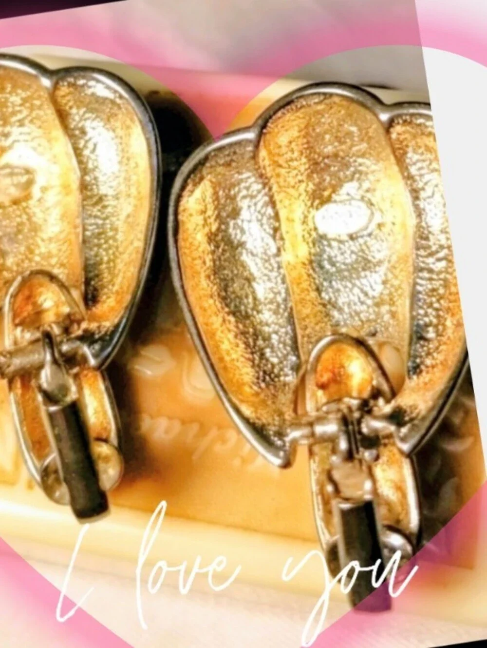 GIVENCHY PARIS NY Gun Metal Vintage Earrings